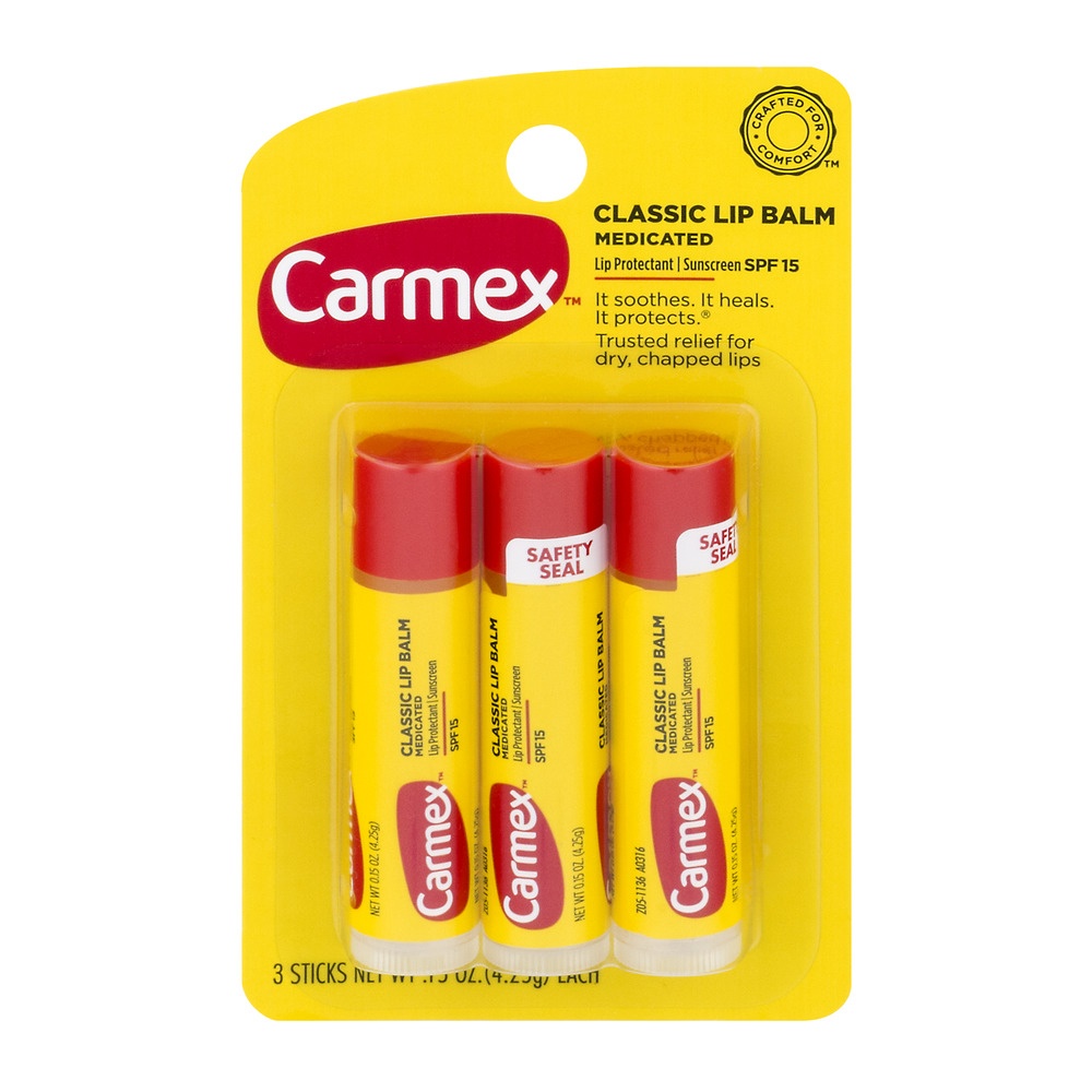 Carmex is a slightly more expensive option but it comes in multiple packs adding value for customers